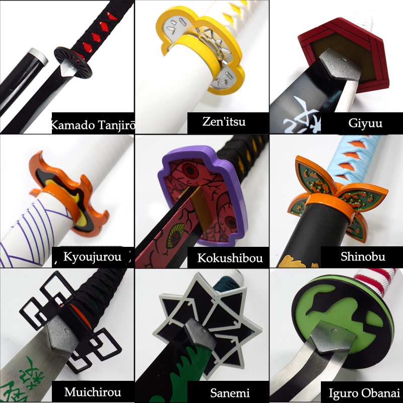 Kimetsu No Yaiba Mô hình Cosplay Demon Slayer Tanjiro Yoriichi ạo cụ nhân vật zoro shusui Tanjirou zenitsu gift Kids