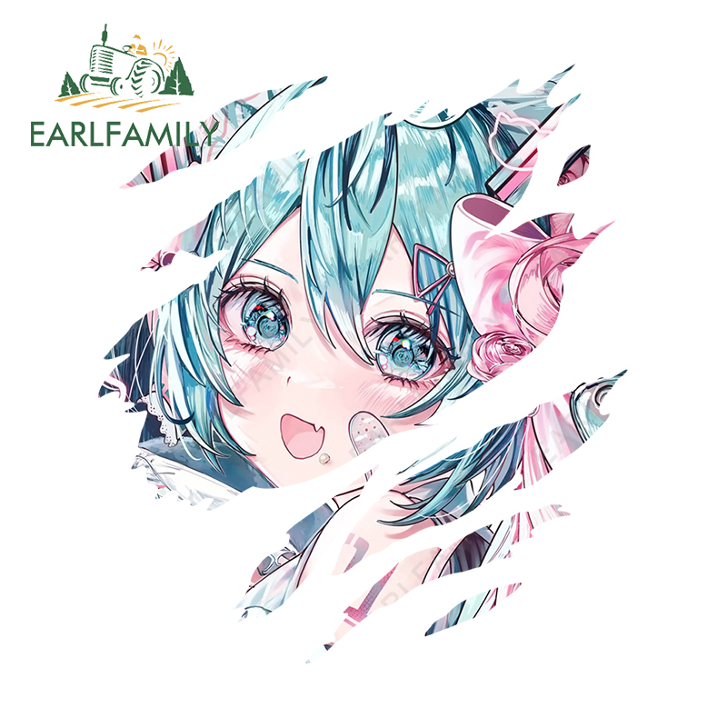 Đề Can Dán Cửa Sổ Xe Hơi Họa Tiết Graffiti Hatsune Miku 13cm X 8.3cm Chống Thấm Nước