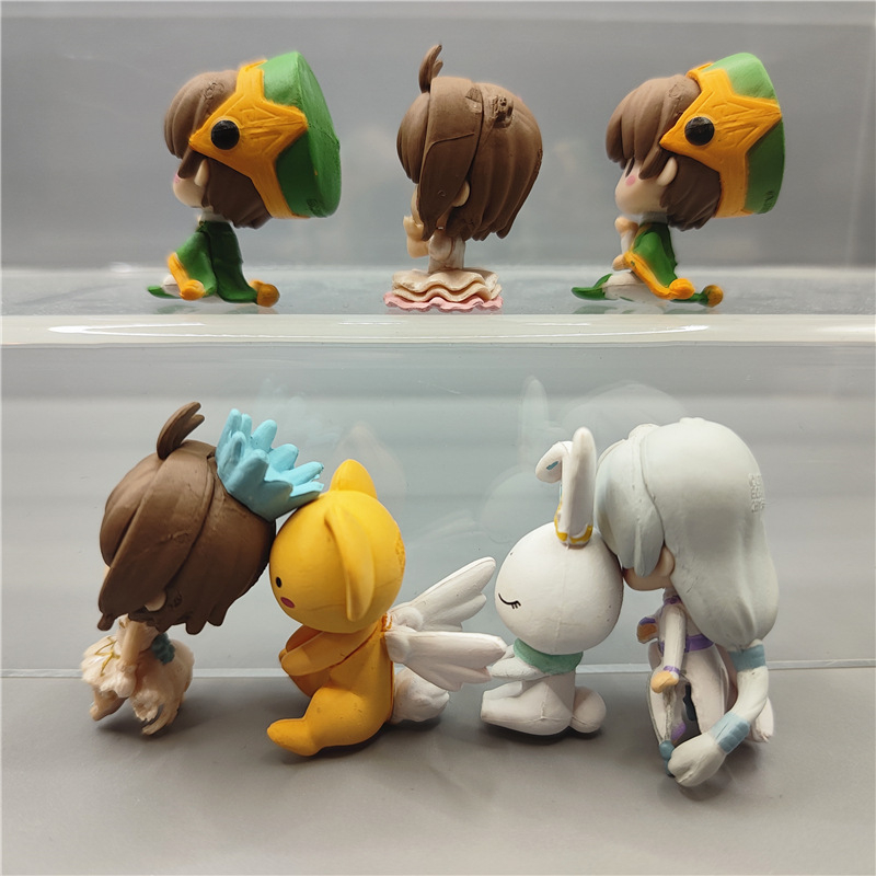 Set 7 Mô Hình Nhân Vật Phim Hoạt Hình Thủ Lĩnh Thẻ Bài Sakura 4cm