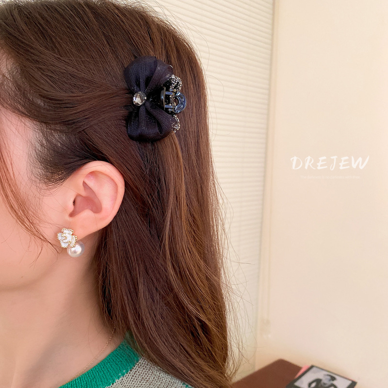 Kẹp Tóc Hình Hoa Đính Ngọc Trai Đơn Giản Phong Cách retro