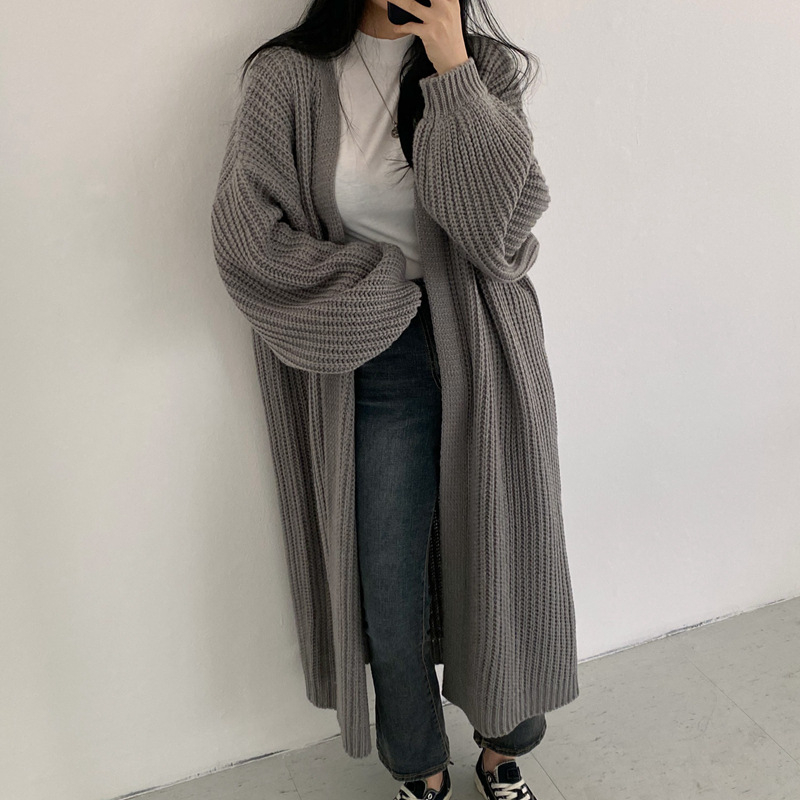 Kaisike Áo Khoác cardigan Dệt Kim Dáng Rộng Phong Cách retro Thu Đông 2023 Cho Nữ