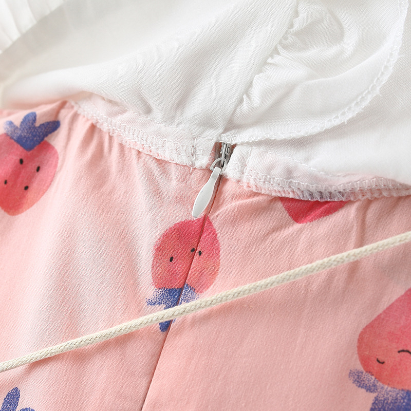 Đầm Cotton Mùa Hè Dễ Thương Chất Lượng Cao Cho Bé Gái 6 Tháng Đến 3 Tuổi