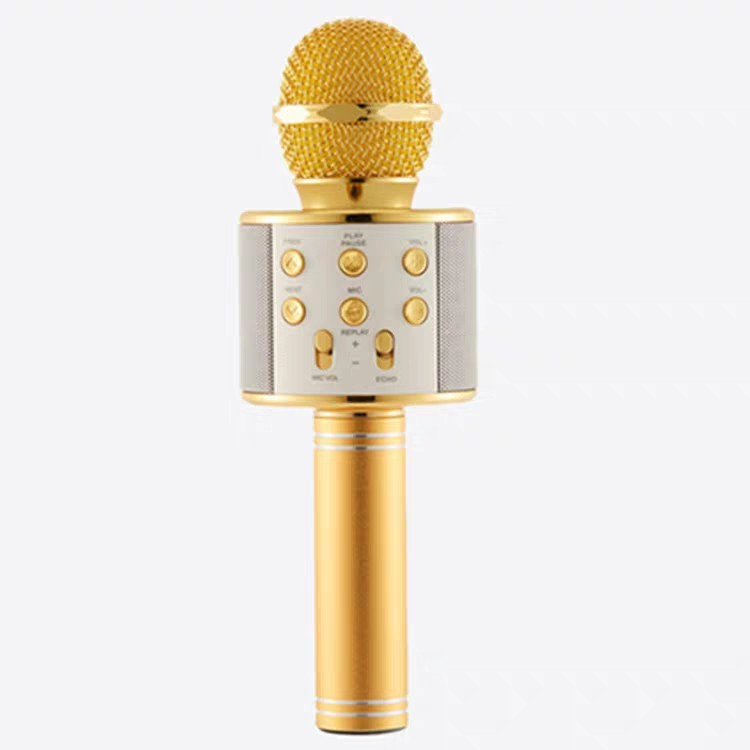 Micro Bluetooth Không Dây WS858 WS-858 Hát Karaoke Micrô cầm tay gia đình tích hợp chất lượng âm thanh lossless