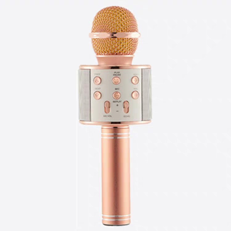 Micro Bluetooth Không Dây WS858 WS-858 Hát Karaoke Micrô cầm tay gia đình tích hợp chất lượng âm thanh lossless