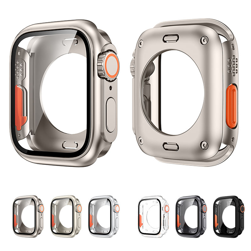 Miếng Dán Bảo Vệ Màn Hình Bằng pc Cứng Cho apple watch 45mm 44mm 40mm 41mm iwatch 8 / 7 / 6 / 5 / 4 change to ultra 2 ultra2