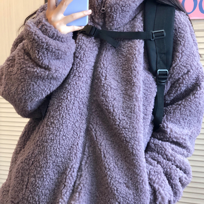 Kaisike  Áo Khoác Giả Lông Cừu Phối Nhung Mềm Mại Thời Trang Thu Đông 2023 Cho Nữ