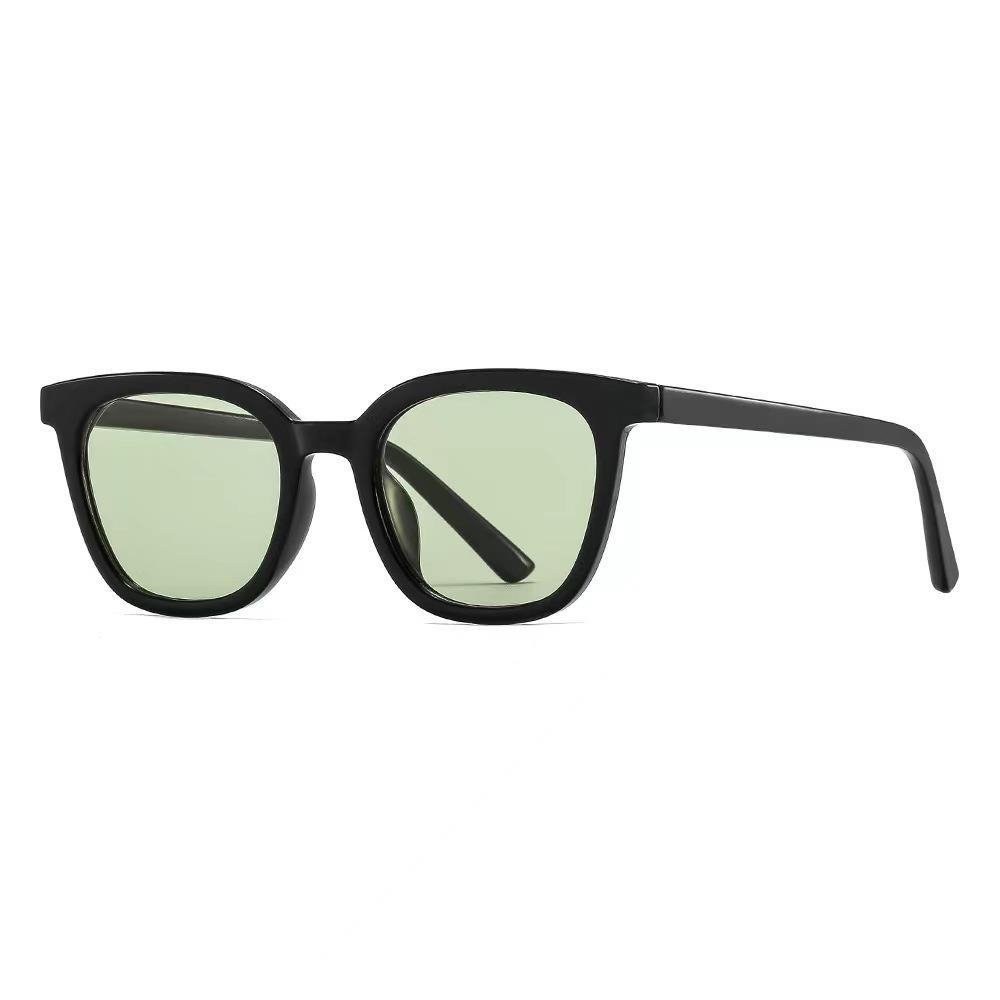 Kính Mát Gọng Vuông Chống Tia UV Màu Vàng / Nâu Phong Cách Hàn Quốc Thời Trang Cho Nam Và Nữ