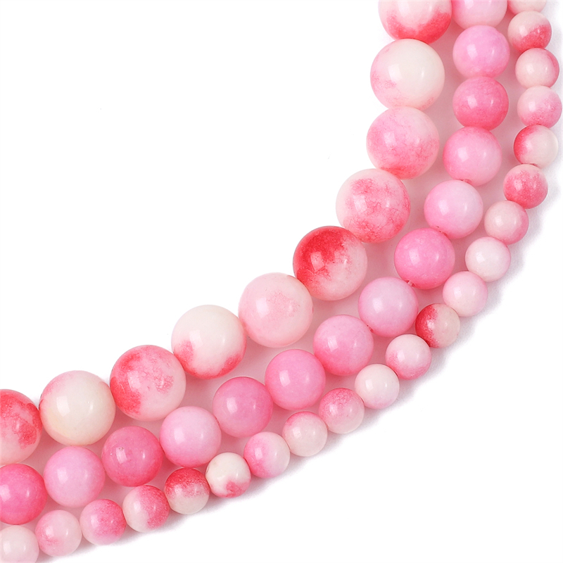 Beadia Chuỗi Hạt Đá Ngọc Bích 38cm Dùng Làm Trang Sức DIY