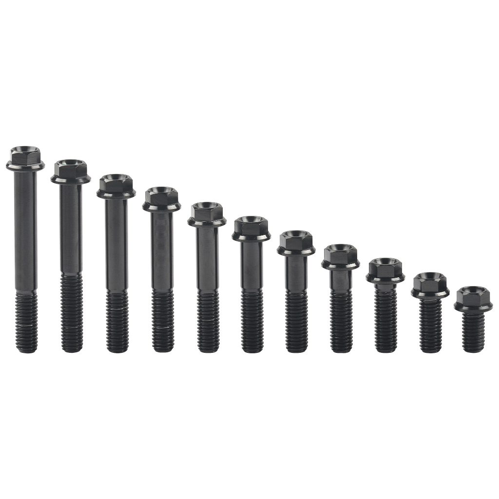 Bu Lông Lục Giác Bằng Titan m12 X 30-90mm Màu Đen wanyifa gr5 m12 Cho Xe Máy / Xe Hơi