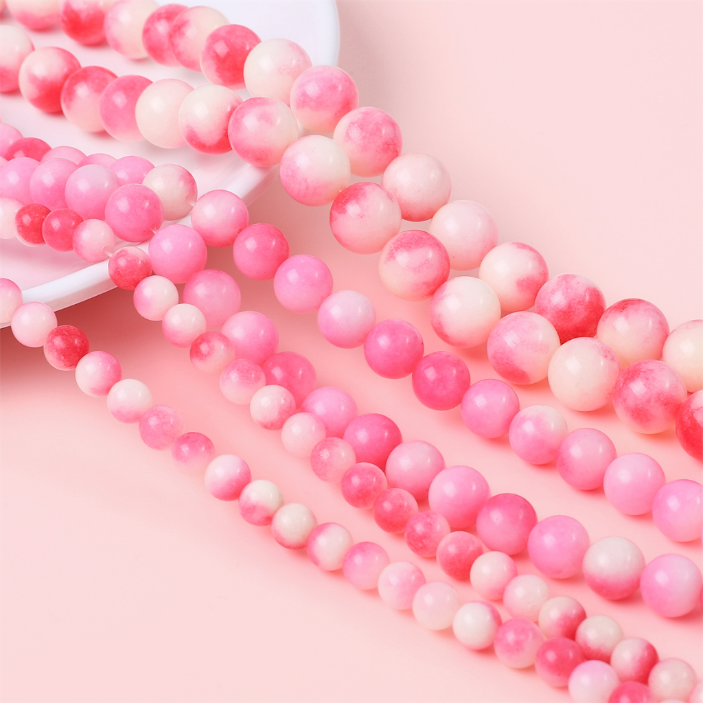 Beadia Chuỗi Hạt Đá Ngọc Bích 38cm Dùng Làm Trang Sức DIY