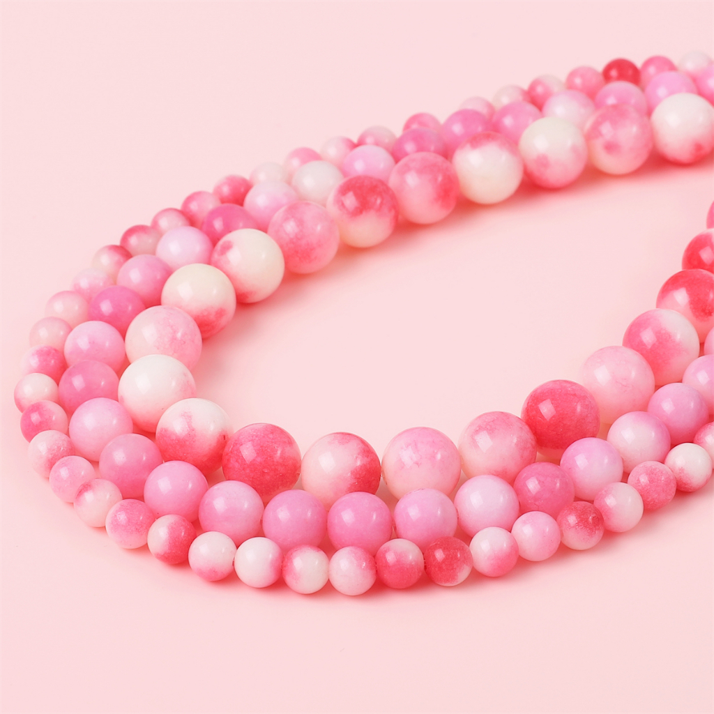 Beadia Chuỗi Hạt Đá Ngọc Bích 38cm Dùng Làm Trang Sức DIY