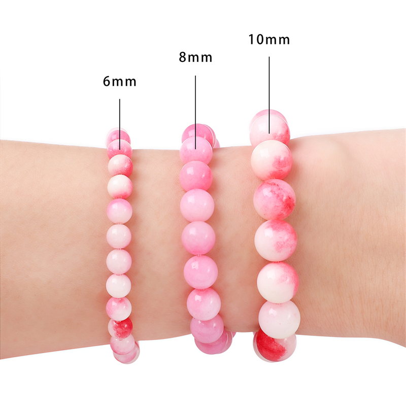 Beadia Chuỗi Hạt Đá Ngọc Bích 38cm Dùng Làm Trang Sức DIY