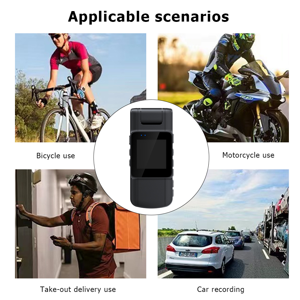 Máy Quay Hồng Ngoại Mini 1080P HD WIFI Độ Phân Giải 1000mAh, Hỗ Trợ Tầm Nhìn Ban Đêm # 120° Camera Hành Trình DVR Có Thể Xoay Được Cho Xe Đạp