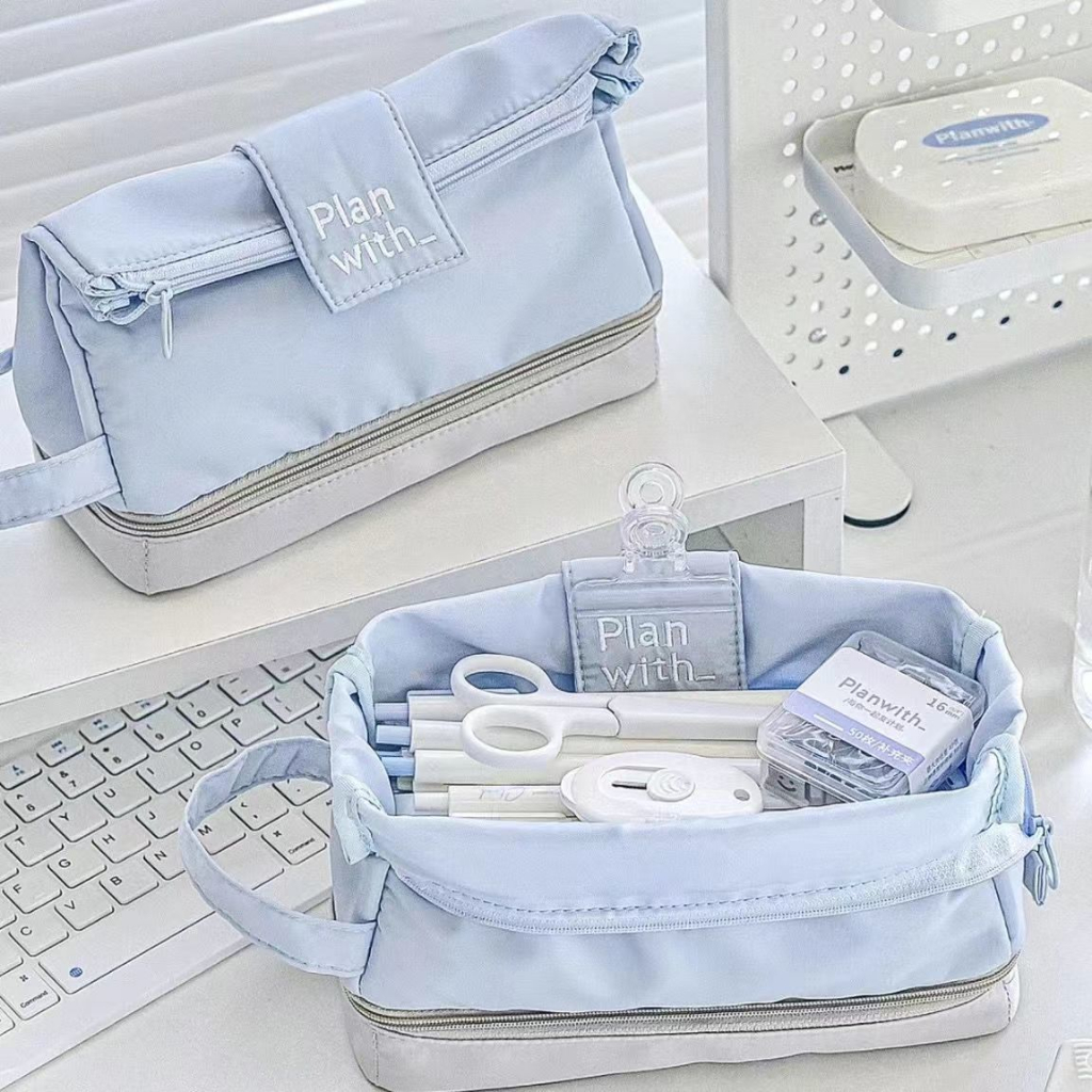 Túi Đựng Bút Hai Lớp Ba Chiều Sức Chứa Lớn Đơn Giản Sáng Tạo Cho Học Sinh Ốp