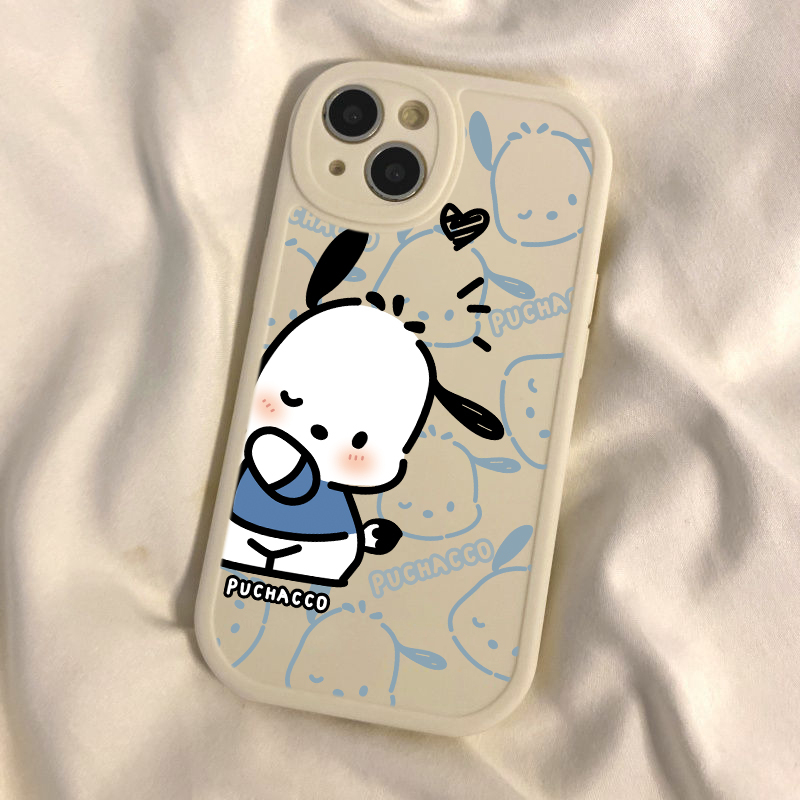 Vỏ cho iphone 6splus 7plus 8plus 11 12pro 14 13 7 / 8g 6s 11promax xr xs max 13promax 14plus hoạt hình dễ thương pacha dog cell phone case couple models good-looking and dirt-resistant