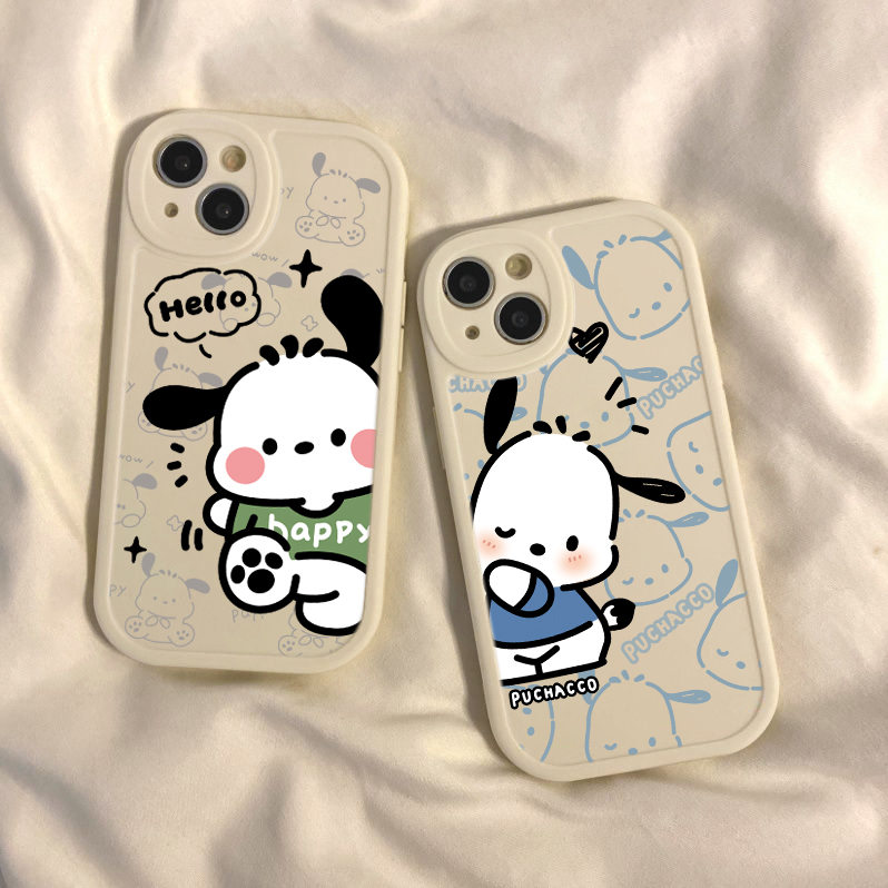 Vỏ cho iphone 6splus 7plus 8plus 11 12pro 14 13 7 / 8g 6s 11promax xr xs max 13promax 14plus hoạt hình dễ thương pacha dog cell phone case couple models good-looking and dirt-resistant