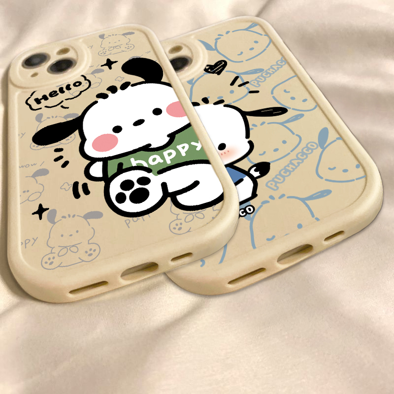 Vỏ cho iphone 6splus 7plus 8plus 11 12pro 14 13 7 / 8g 6s 11promax xr xs max 13promax 14plus hoạt hình dễ thương pacha dog cell phone case couple models good-looking and dirt-resistant