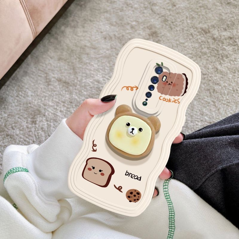 Ốp Điện Thoại Silicon Chống Rơi Có Vòng Đỡ Hình Bé Trai / Bé Gái Cho OPPO Reno2F Reno2Z Reno2 Reno8Z A9 2020 A5 2020