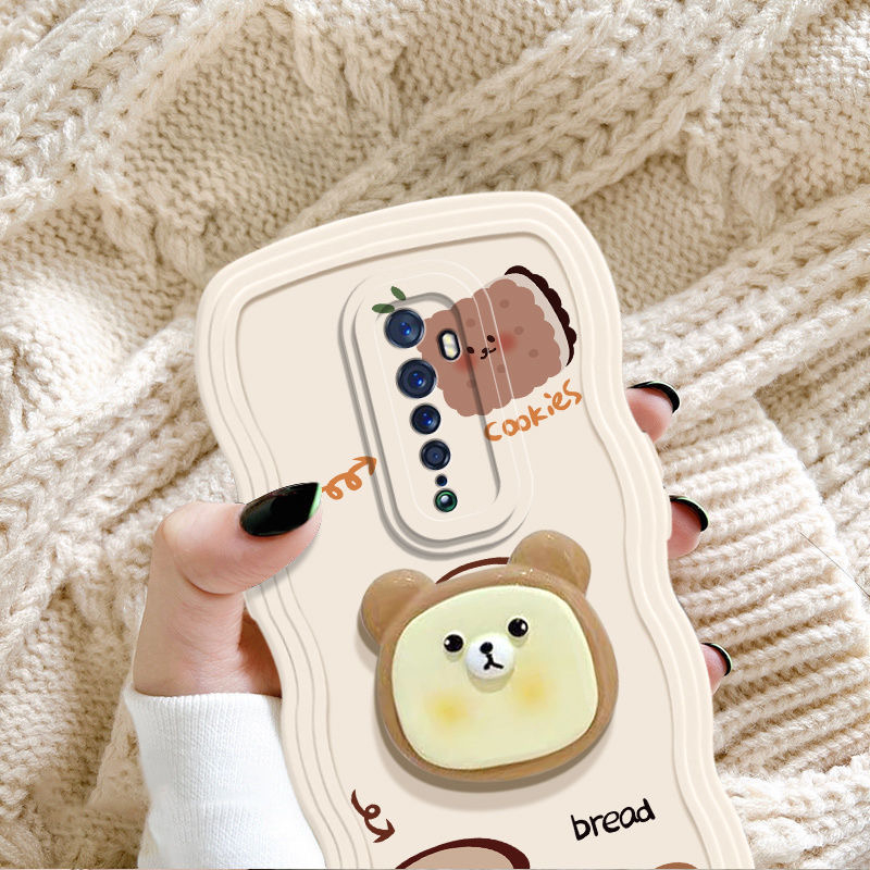 Ốp Điện Thoại Silicon Chống Rơi Có Vòng Đỡ Hình Bé Trai / Bé Gái Cho OPPO Reno2F Reno2Z Reno2 Reno8Z A9 2020 A5 2020