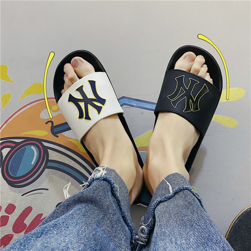 Dép nam nữ quai ngang đẹp NY đế cao su mang êm chân chống nước