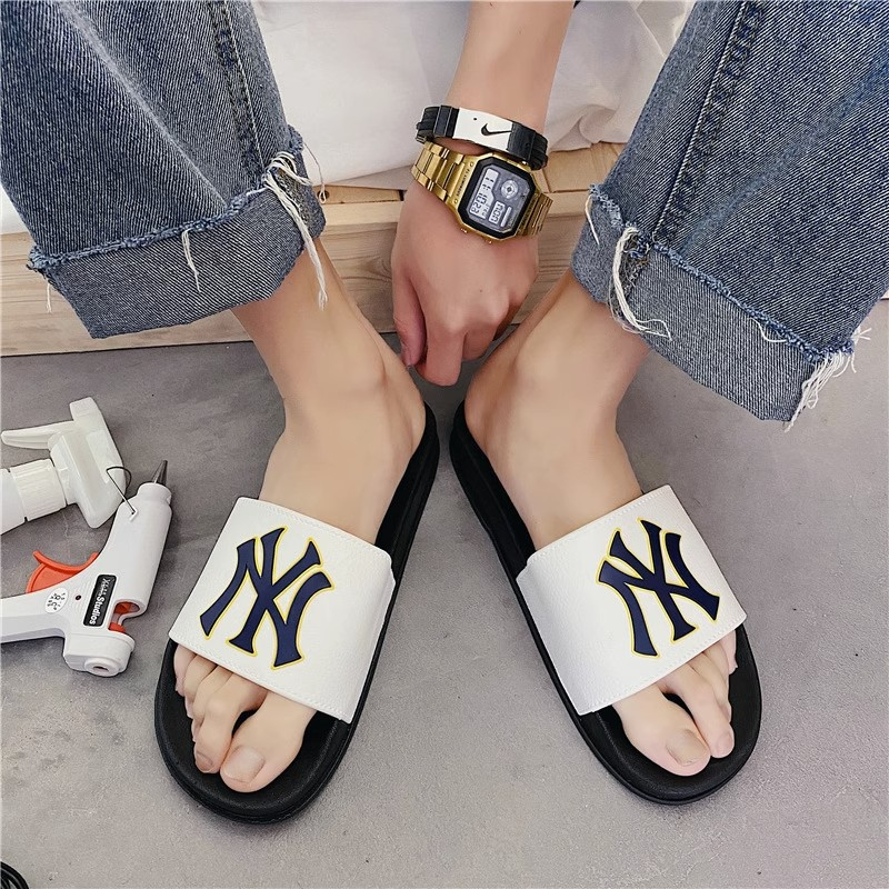 Dép nam nữ quai ngang đẹp NY đế cao su mang êm chân chống nước