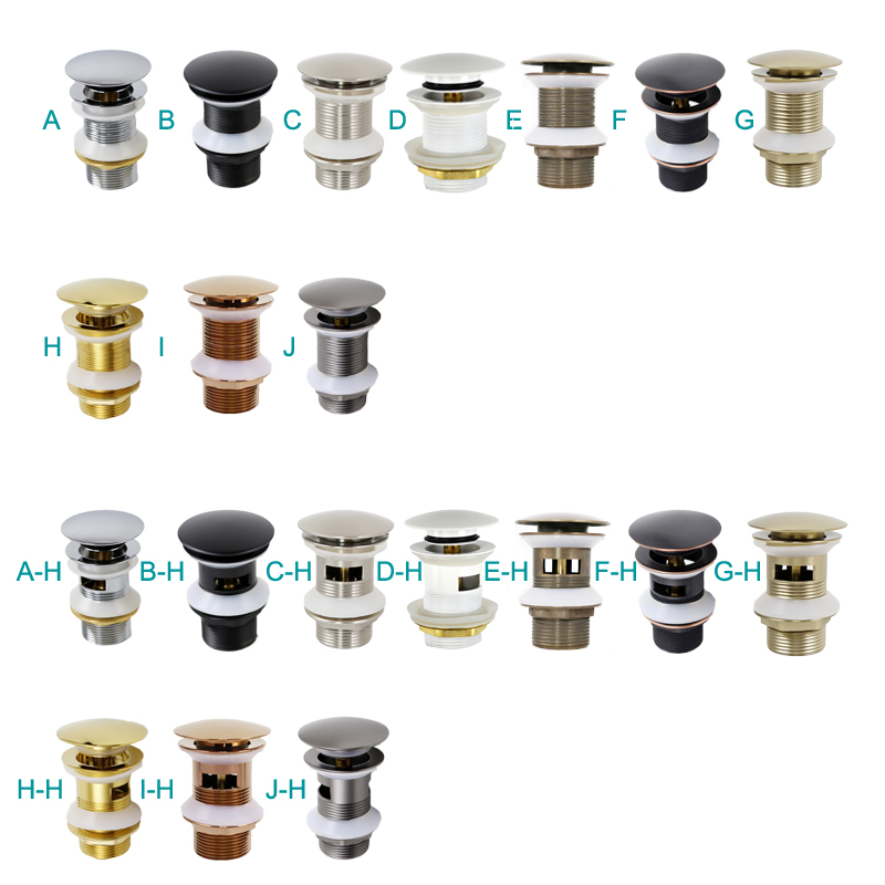Vỏ Bọc Cố Định Lỗ Thoát Nước Bồn Rửa Bằng Đồng Thau Màu Vàng / Xám / Đen / Bạc / Trắng