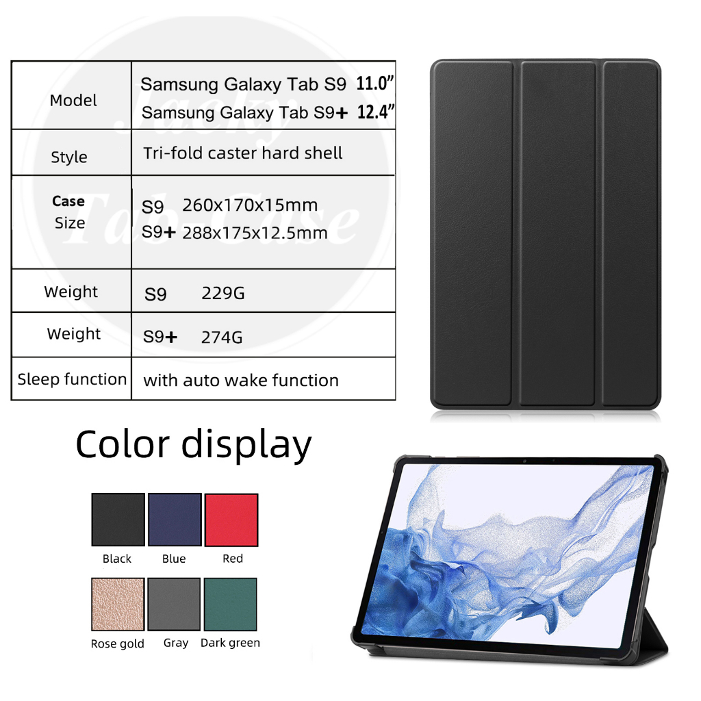 Ốp Lưng Da Gập Cho SAMSUNG Galaxy Tab S9 11.0 "/ S9+ TabS9 Plus 12.4" SM-X810 SM-X816 SM-X710 SM-X716