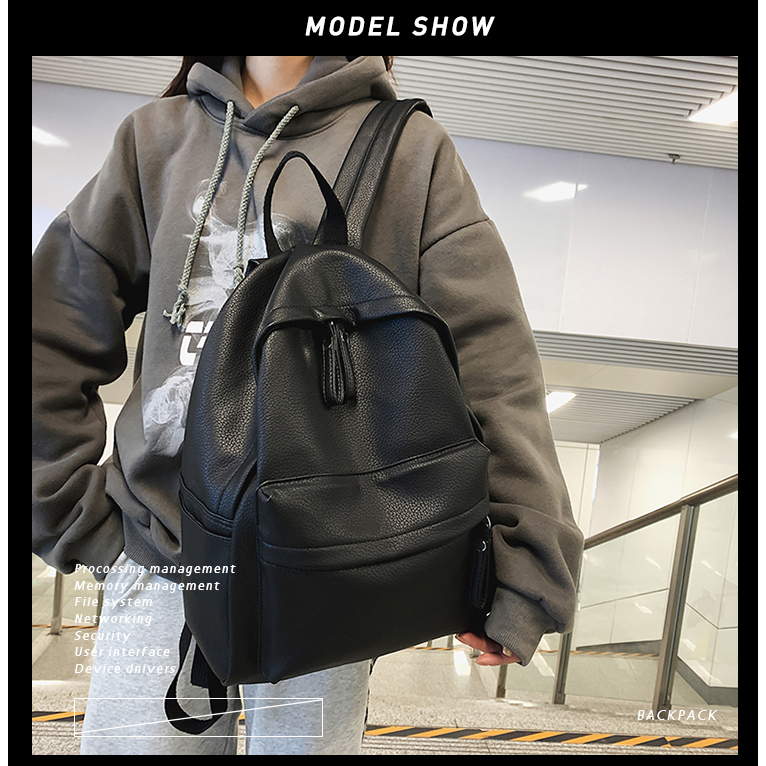 JINRU Balo Da Backpack Unisex Chống Nước 2023 NEW K96T1HK