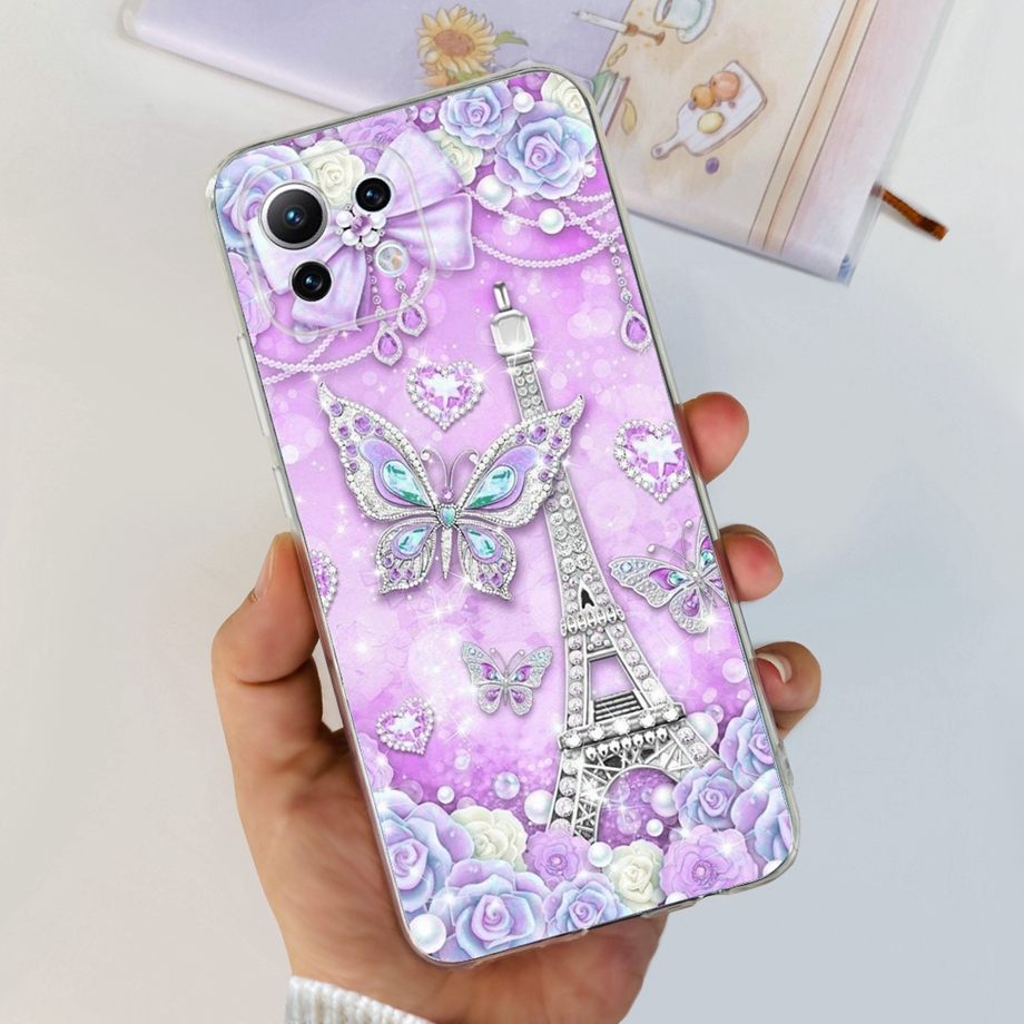 Ốp Điện Thoại TPU Dẻo Họa Tiết Hoa / Tàu Không Gian Độc Đáo Thời Trang Cho Xiaomi Mi 11 Lite 4G 5G Xiaomi 11Lite