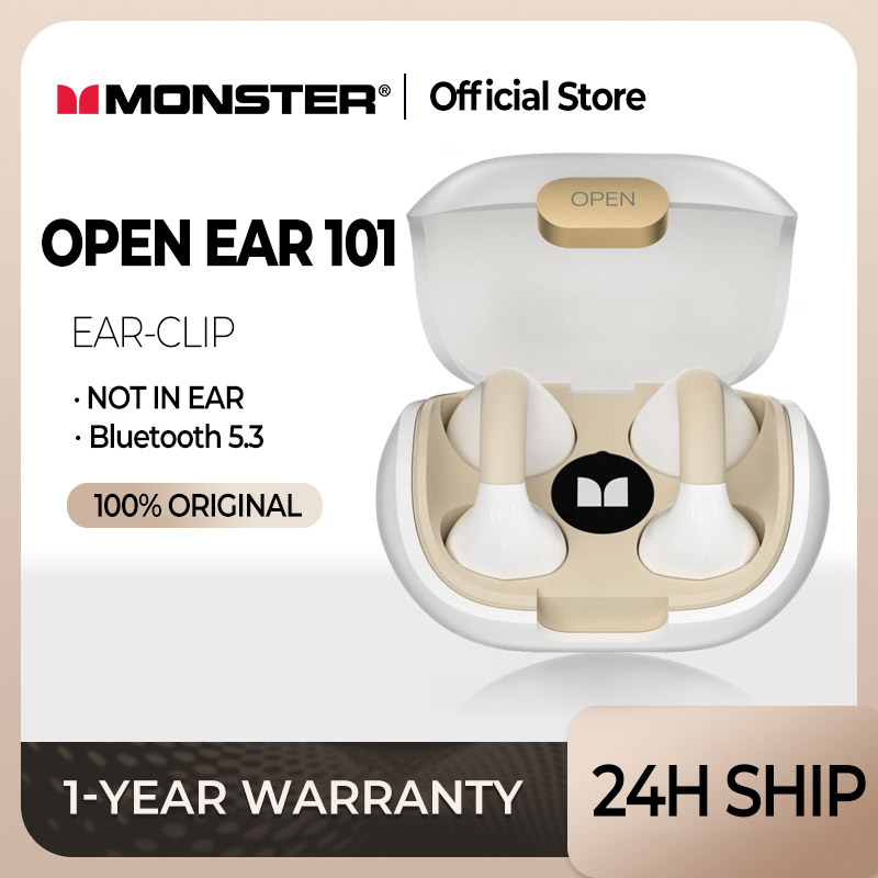 Monster Open Ear 101 Tai Nghe Bluetooth Không Dây Xương Cảm Ứng Chống Nước Điều Khiển Cảm Ứng