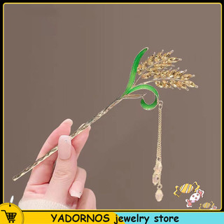 Yadornos trâm cài tóc tai lúa mạch phong cách trung hoa cổ điển