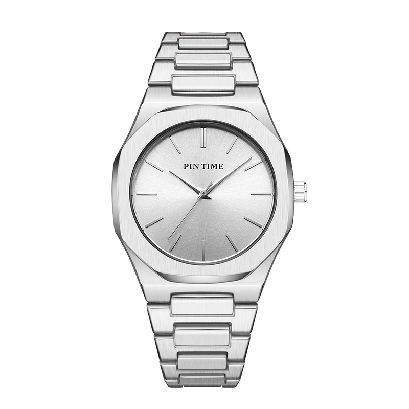 Đồng hồ dây đeo thép nam PINTIME chính hãng Phong cách tối giản đồng hồ nam, đồng hồ kim loại, dây đeo bằng thép không gỉ không thấm nước