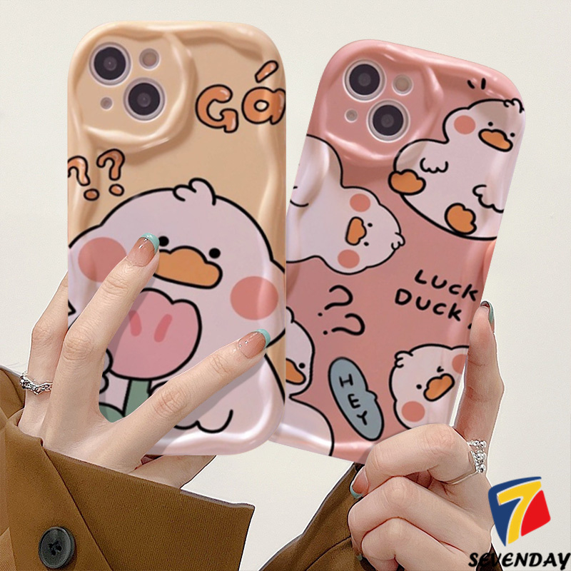 Ốp Điện Thoại In Vịt Hoạt Hình 3D Cho iPhone 6 7 8 6S Plus 11 Pro MAX XR 12 14 13 Pro MAX X XS MAX