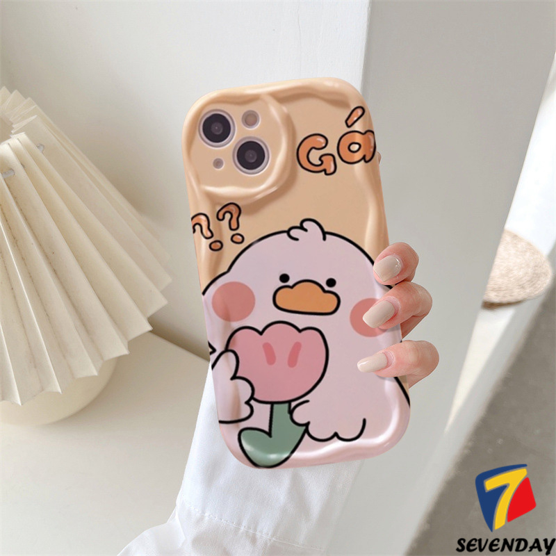 Ốp Điện Thoại In Vịt Hoạt Hình 3D Cho iPhone 6 7 8 6S Plus 11 Pro MAX XR 12 14 13 Pro MAX X XS MAX