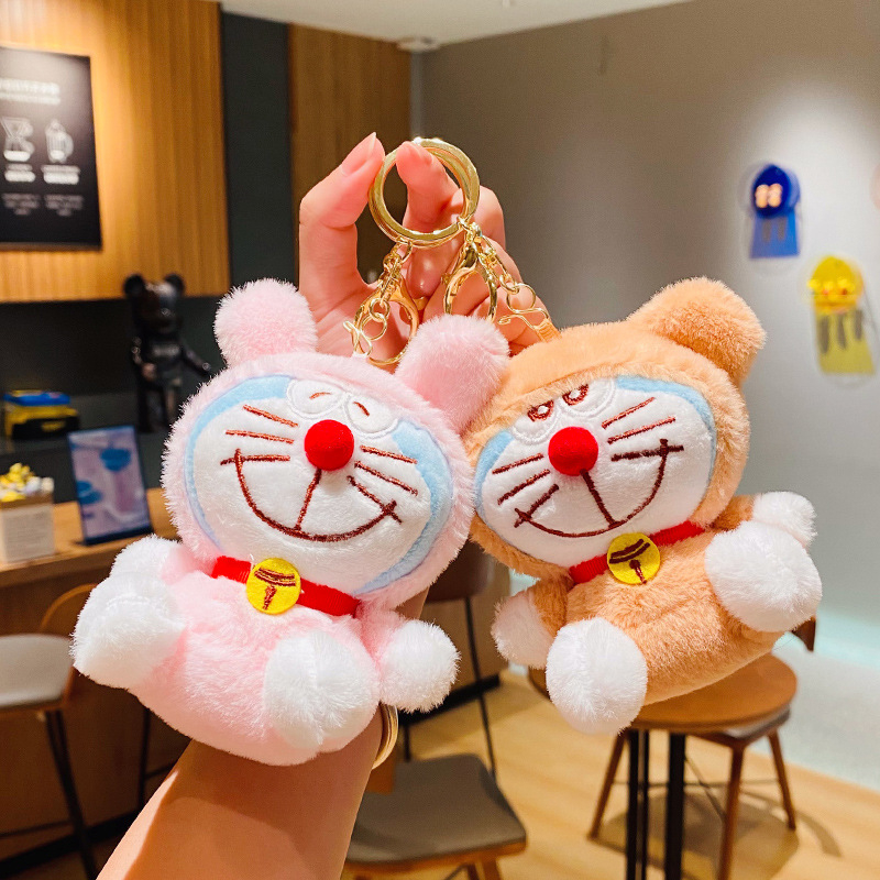 Anyang Móc Khóa Hình Doraemon Nhồi Bông Hoạt Hình Sáng Tạo