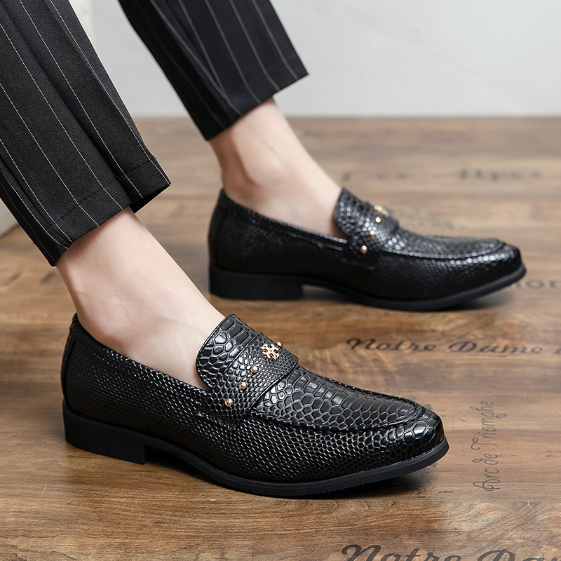 Giày Lười Bằng Da Thoải Mái Chất Lượng Cao Phong Cách Hàn Quốc Cho Nam