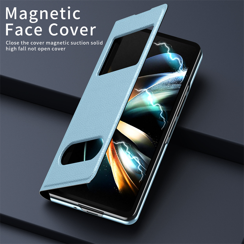 Ốp Điện Thoại Da Gập Nam Châm Dành Cho Samsung Z Fold 4 Z Fold 3 Z Fold 4 3