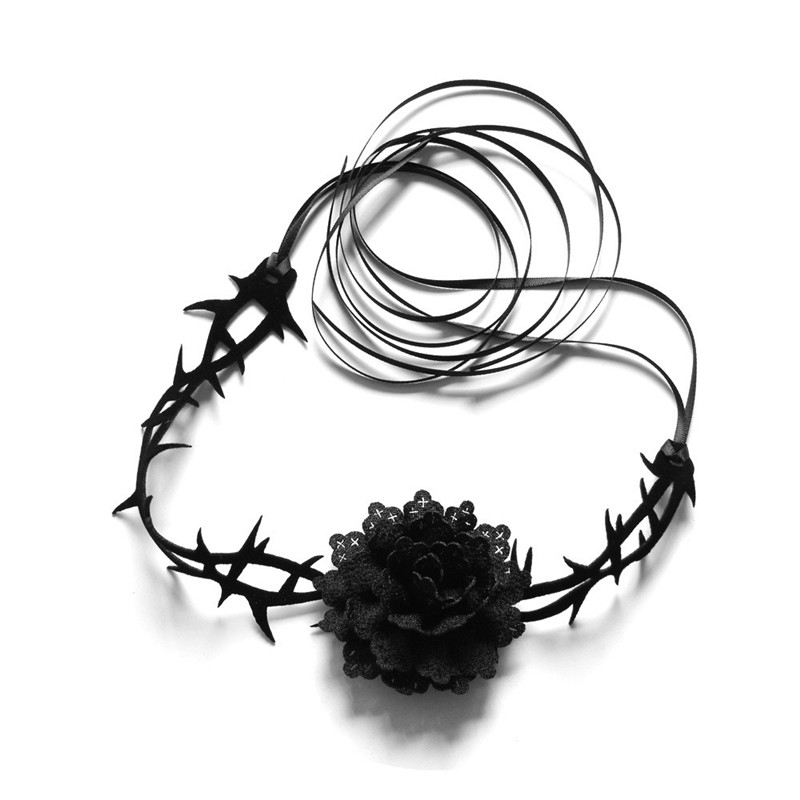 Vòng Cổ choker Hình Hoa Hồng Phong Cách punk Cá Tính