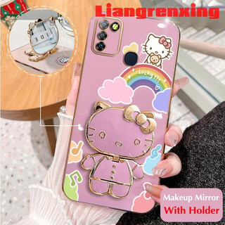 ốp lưng Ốp Điện Thoại silicone Mềm Chống Sốc Mạ Điện In Hình Hello Kitty Cho infinix smart 5 infinix smart 6 hd smart 4 DDXKT01 viền vuông cute
