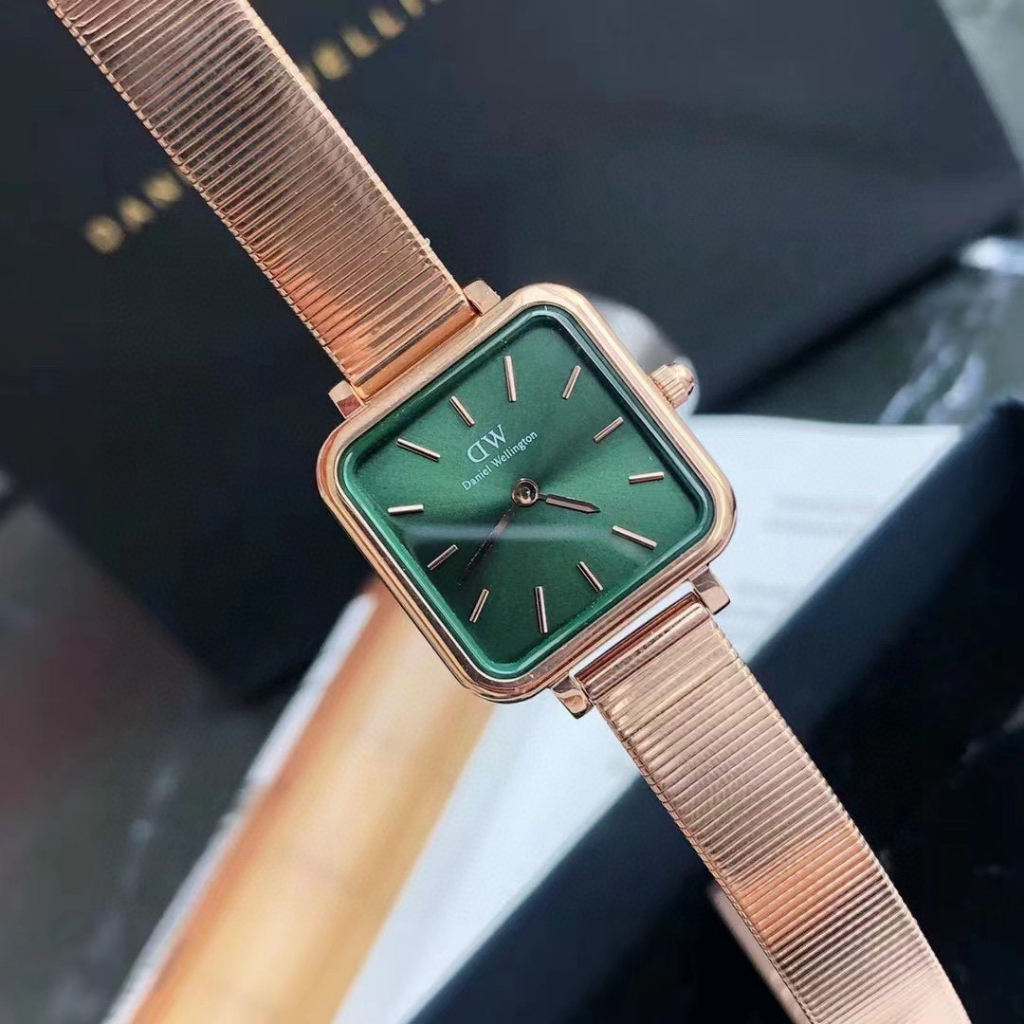 Đồng Hồ Đeo Tay Mặt Vuông Bằng Thép Không Gỉ Cao Cấp 20 * 22mm Sang Trọng DW Cho Nữ