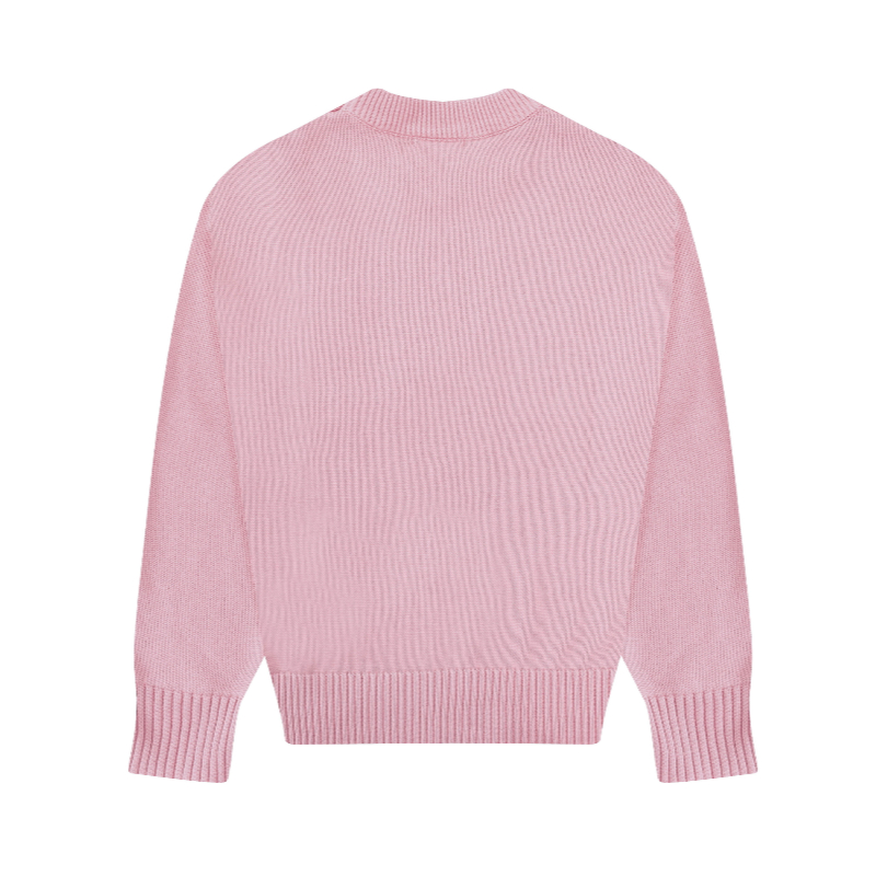 Áo Sweater Dệt Kim Cổ Tròn Họa Tiết Trái Tim Màu Macaron Thời Trang Xuân Hè Phong Cách Mới Cho Nam Và