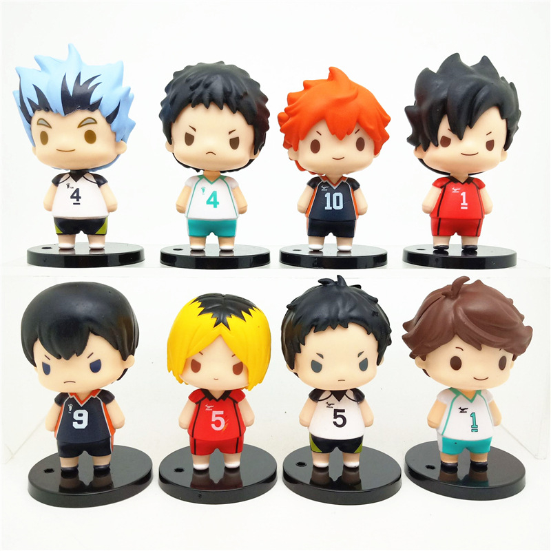 Set 8 Nhân Vật Trong Haikyuu 7-8cm Mô Hình Nhân Vật Hinata Shoyo Kageyama Tobio Hoạt Hình Bằng PVC