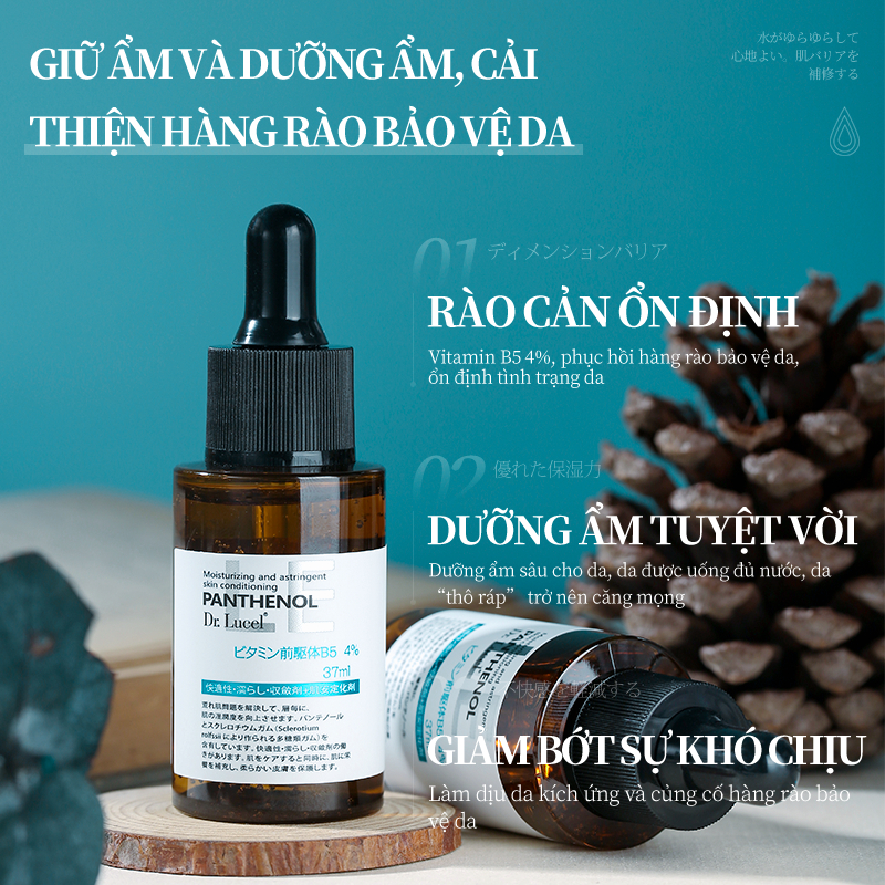 Dr.Lucel Provitamin B5 Serum Dưỡng ẩm lâu dài Vitamin B5 4% sáng da mờ vết thâm Cải thiện tình trạng da 37ml