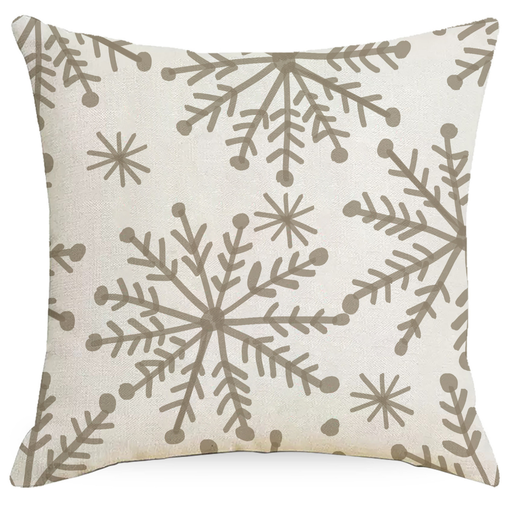 Vỏ Gối Vải Lanh Cotton In Hình Cây Thông Giáng Sinh 70X70,60X60,50X50,45X45,40X40