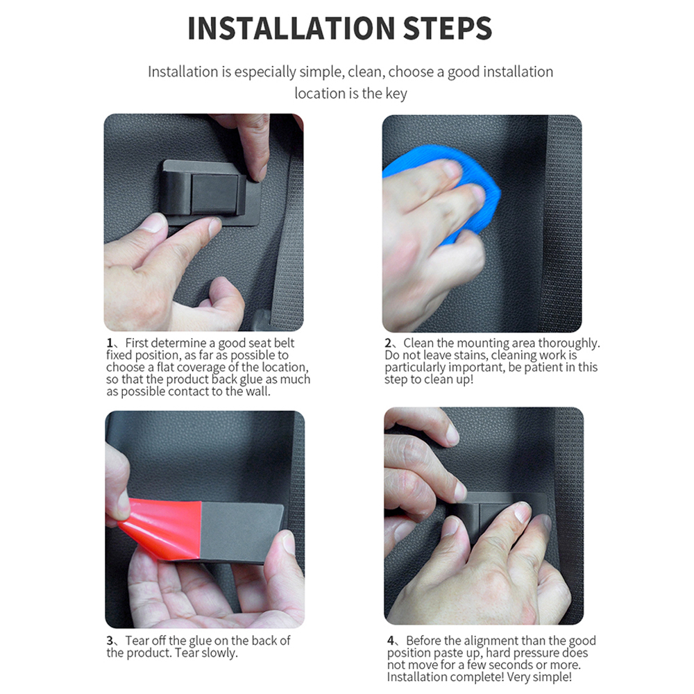 Set 4 Khoá Cài Dây An Toàn Ô Tô Chốt Cài Dây An Toàn Xe Ô Tô Chốt Cài Dây An Toàn Ổn Định Cho Xe Hơi VW BMW KIA Honda Nissan Hyundai