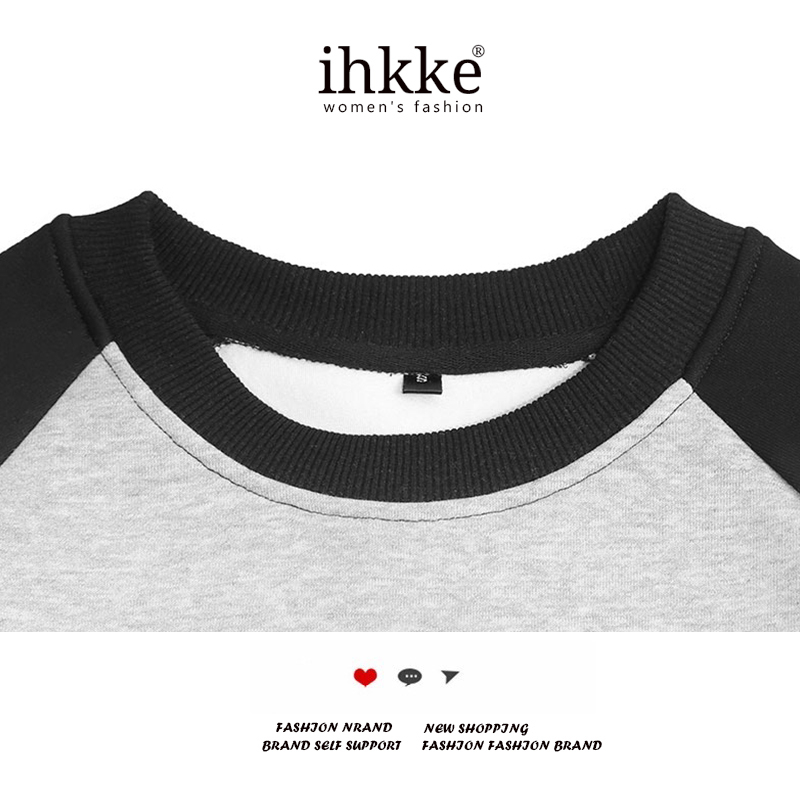 ihkke Áo sweater Mỏng Tay Dài Hở Vai Màu Hồng Thiết Kế Nhỏ Nhắn Thời Trang Mùa Thu Dành Cho Nữ