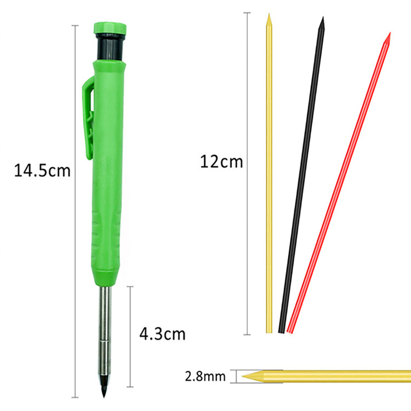 Bút Đánh Dấu Mực Graphite Đầu Dài Bằng Kim Loại Chuyên Dụng Làm Đồ Gỗ
