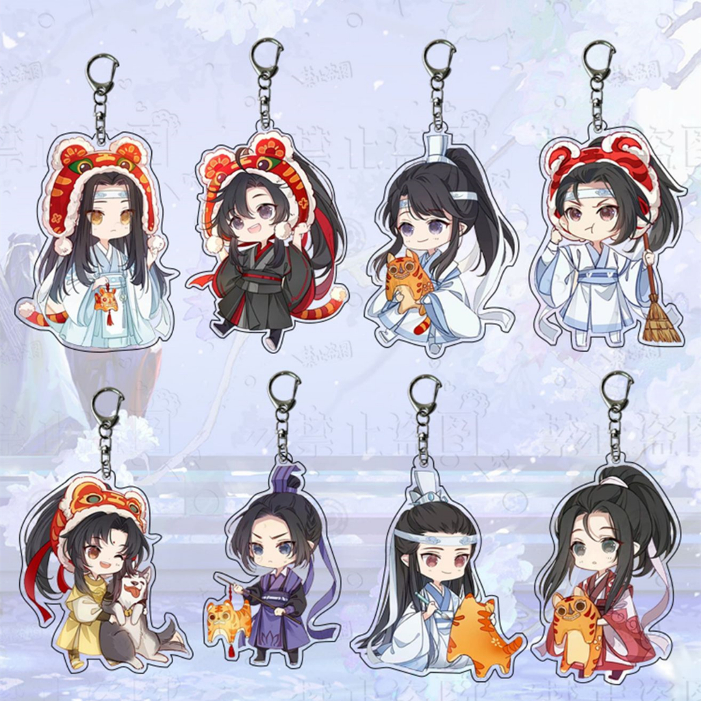 Móc Khóa Acrylic Họa Tiết Hoạt Hình Anime Merchandise Mo Dao Patriarch Lan Wangji Wei Wuxian