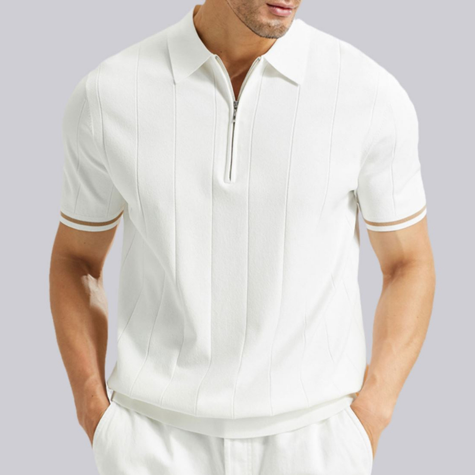 Áo Thun POLO Dệt Kim Tay Ngắn Thoáng Khí Chống Nhăn Size M-3XL Phong Cách Doanh Nhân Cho Nam