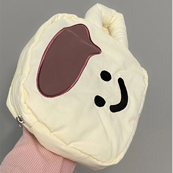 Túi Đựng Đồ Thêu Hình Ly Cà Phê Dễ Thương Phong Cách Hàn Quốc